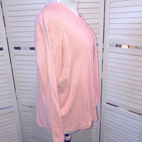 SOLD*** NOT FOR SALE*** Karen Scott II cotton pink sweater vest tank top sleeve - Picture 3 of 10